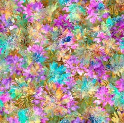QT Mesh Spandex Floral  Prints 