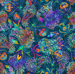 QT Eclectica LARGE PAISLEY Minky 