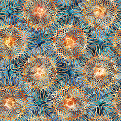 QT Elementals LARGE SPIRAL MEDALLION Minky