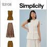 Simplicity Sewing Pattern Misses’ Vest, Skirt, and Pants