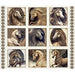 QT STALLION SONG - LARGE HORSE PICTURE PATCHES-CREAM