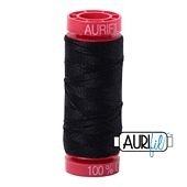 Aurifil 12wt 50m Black 2692