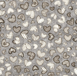 QT Bear Hugs - Heart Toss-Gray