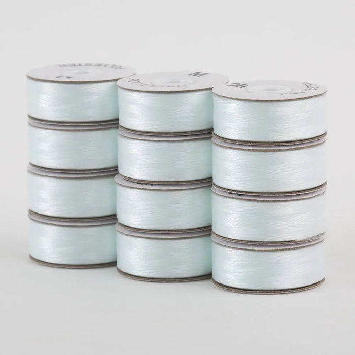 Super Bobs Poly #621 Lace Whilte (M-Style) 12 pack pre-wound bobbins
