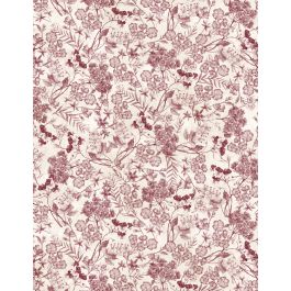 WL Floral Toile Ivory/Red P Rooster