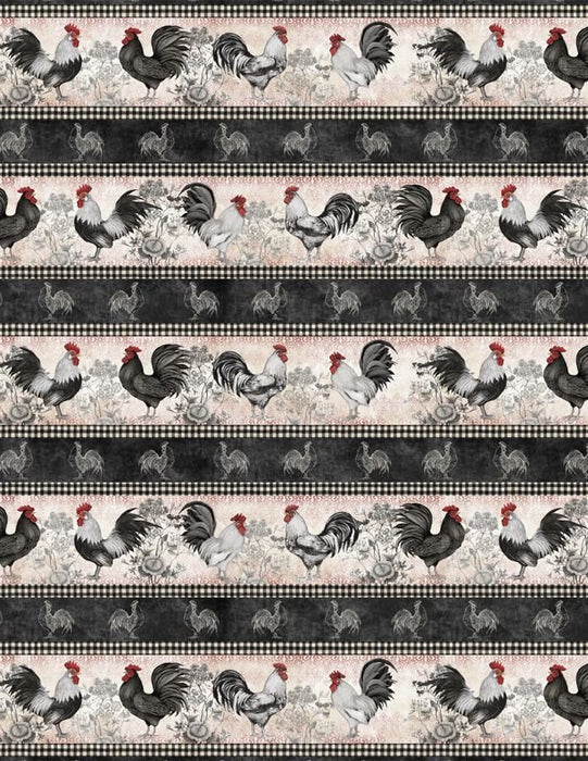 WL Proud Rooster Repeat Stripe