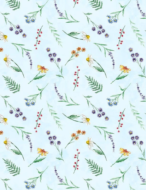 WL Fanciful Flight  Floral Toss Blue