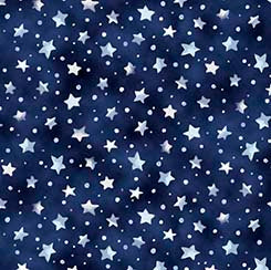 QT Snowman Holiday -Stars Navy