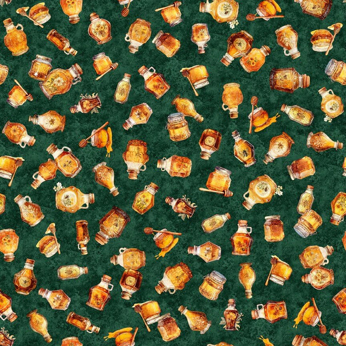 Queen Bee - Honey Bottles - Forest Green