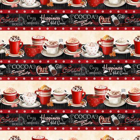 WL Time For Hot Cocoa 30522 923 Multi Repeating Stripe