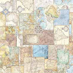 QT Globetrotter Maps Wideback
