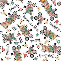 QT Life is Better With Friends 30538-Z Bird Toss White