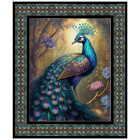 QT Resplendent Peacock Panel