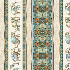 QT Kindred Spirits Elephant Stripe 30672-X
