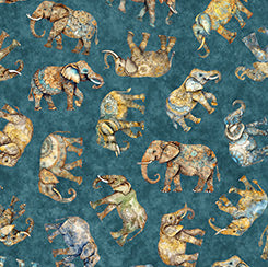 QT Kindred Spirits Tossed Elephants 30673-Q