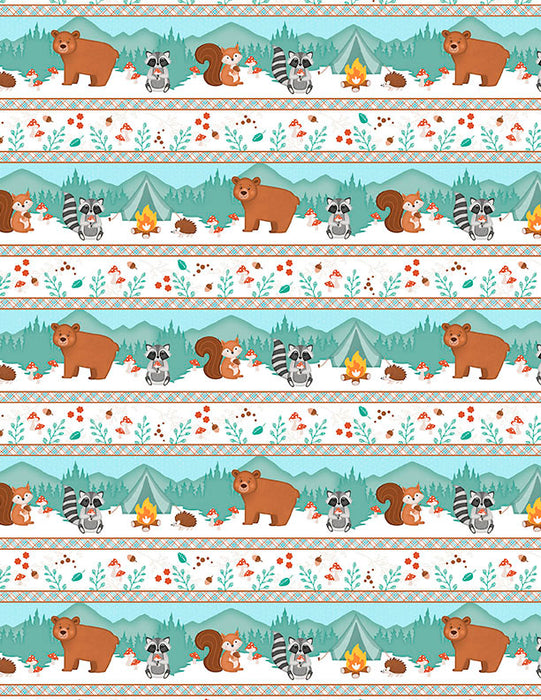 Repeating Stripe Multi 44in Wide - Woodland Whimsy