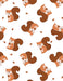 Squirrel Toss White 44in Wide - Woodland Whimsy