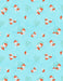 Mushroom Toss Blue 44in Wide - Woodland Whimsy