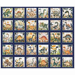 QT DINOROARS! Dinosaurs Picture Patches Navy