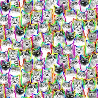 TT Neon Outlined Cats 
