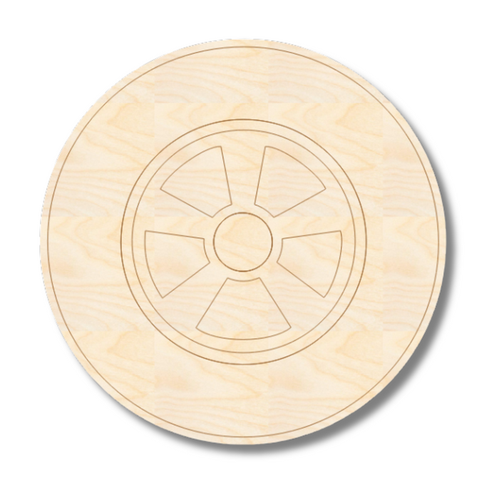 Unfinished Wood Etched Tire Shape | Paint By Line Crafts | up to 30" DIY