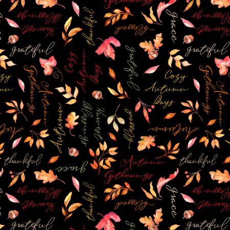 WL Autumn Day 33866 983 Black Autumn Words Allover
