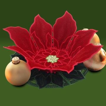 Freestanding Poinsettia Bowl Emb CD
