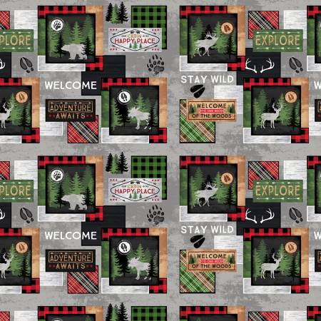 WL Cabin Welcome Flannel 36101 973 Multi Cabin Welcome Sampler