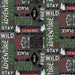 WL Cabin Welcome Flannel 36104 911 Black Word Toss