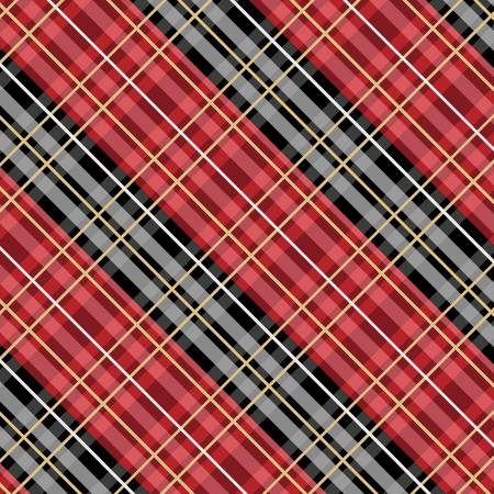 WL Cabin Welcome Flannel 36105 391 Red Plaid