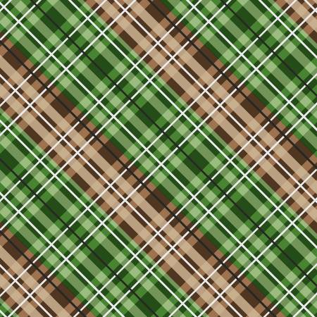 WL Cabin Welcome Flannel 36105 721 Green Plaid