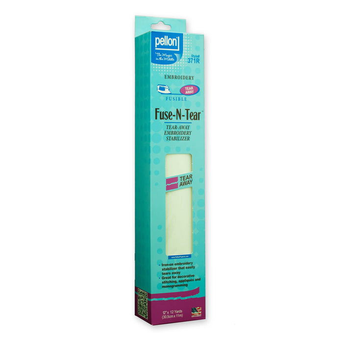 Pellon® 371 Fuse-N-Tear® Fusible Stabilizer – 12" x 12 Yard Package – White
