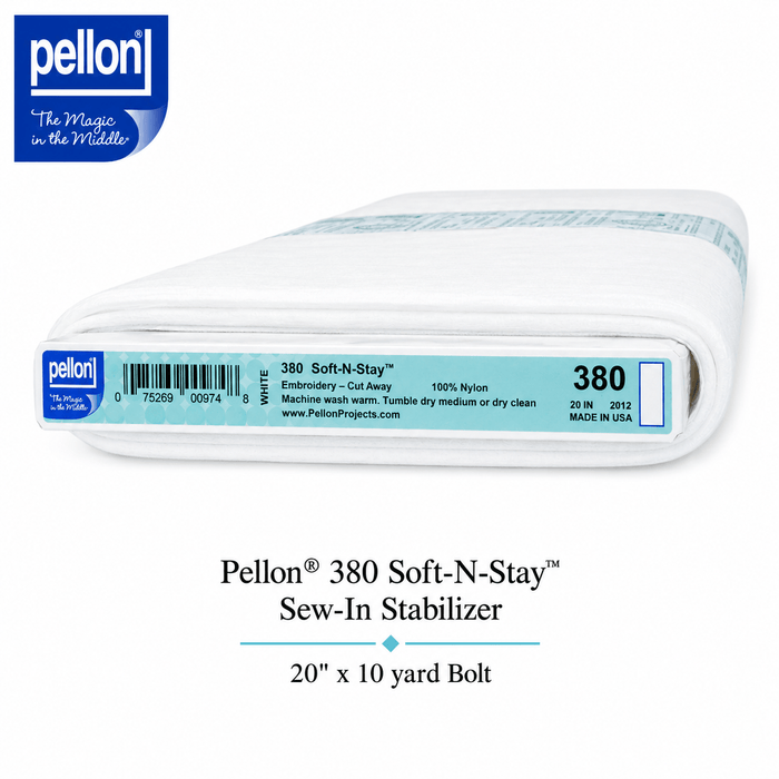 Pellon® 380 Soft-N-Stay™ Sew-In Stabilizer – 20" x 10 Yard Bolt – White