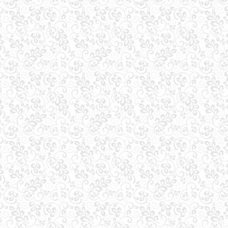 WI White on White Leaf & Scroll Cotton Clouds