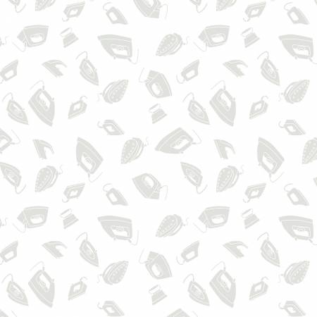 WL Sew Happy  White on White Irons 1817-100