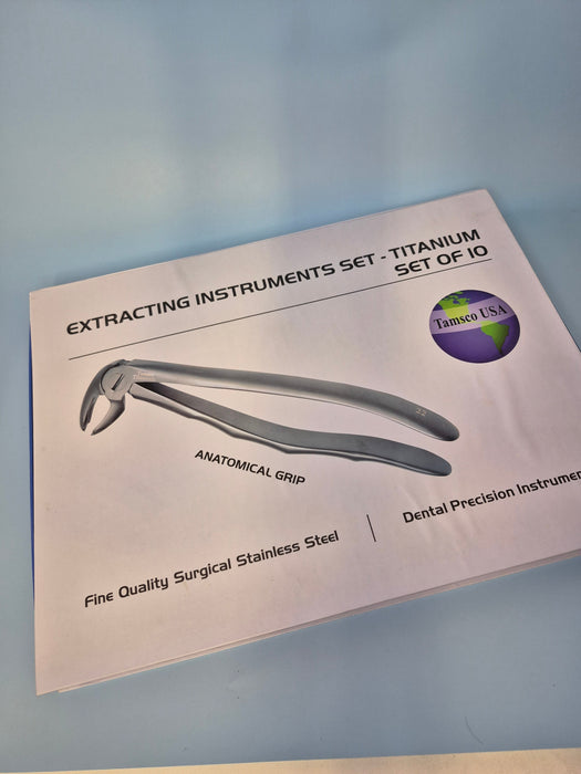 Titanium Extraction Forceps (Set of 10)