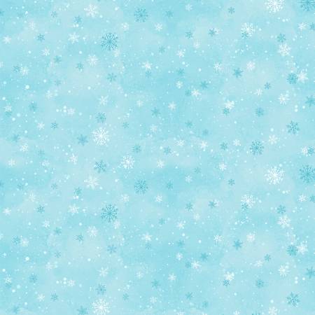 WL Nose to Nose 39686 414 Blue Snowflakes