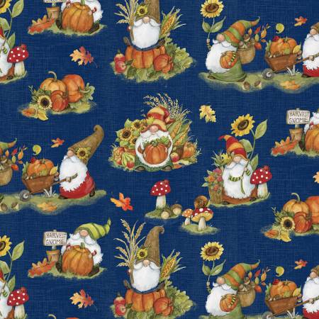 WL Gnome-in Patch Navy Gnomes All Over