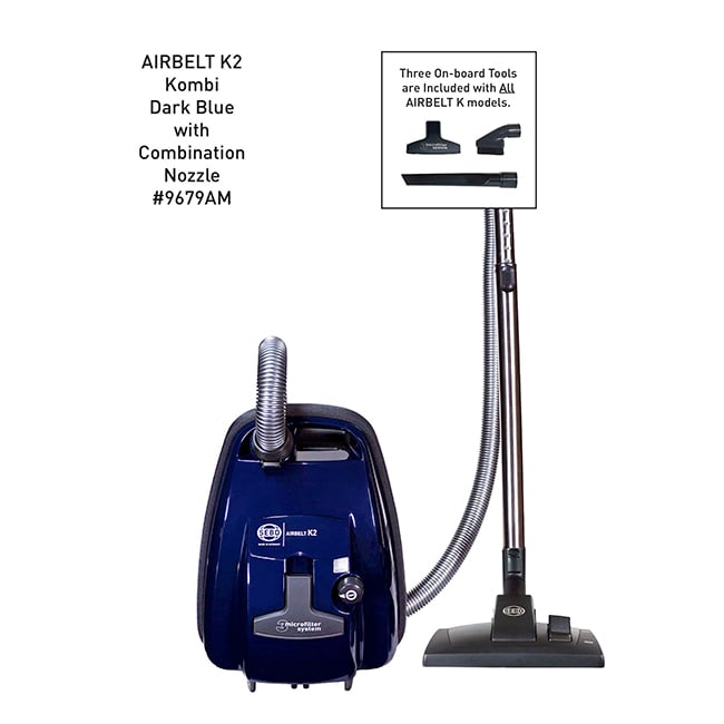 SEBO AIRBELT K2 Kombi Canister Vacuum Cleaner - Dark Blue