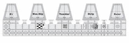 Creative Grids Single Strip Tumbler Quilt Ruler CGRSRTUMB
