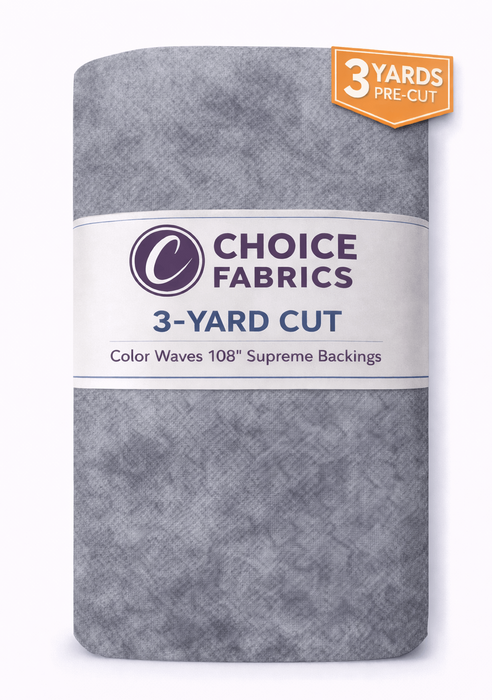 3-Yard Pack - Color Waves 108" Supreme Backings - Light Grey