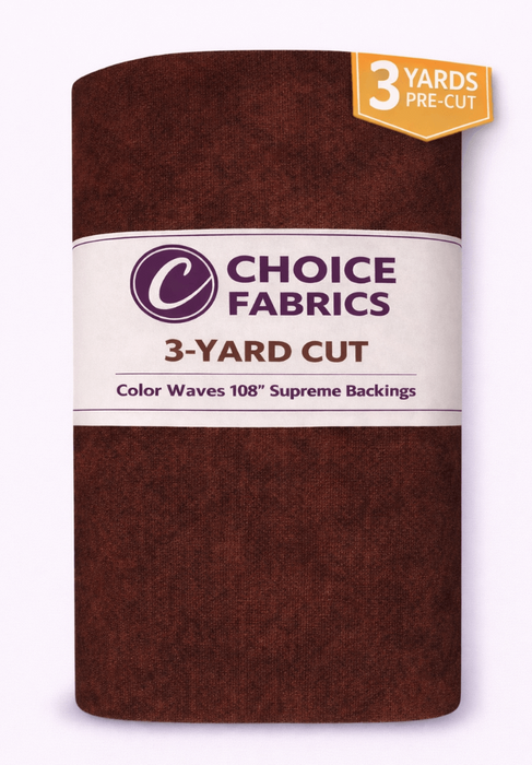 3-Yard Pack - Color Waves 108" Supreme Backings - Chocolate