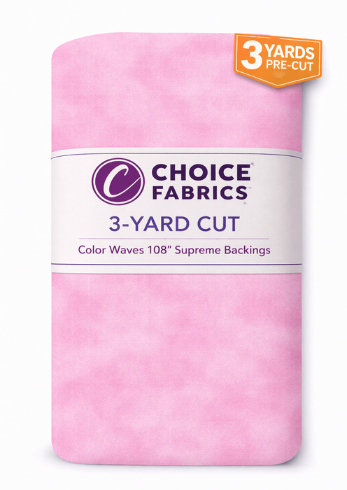 3-Yard Pack - Color Waves 108" Supreme Backings - Light Pink