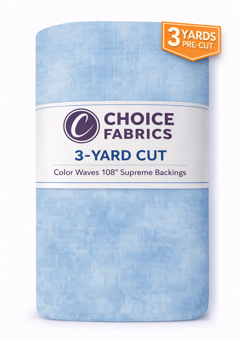 3-Yard Pack - Color Waves 108" Supreme Backings - Light Blue