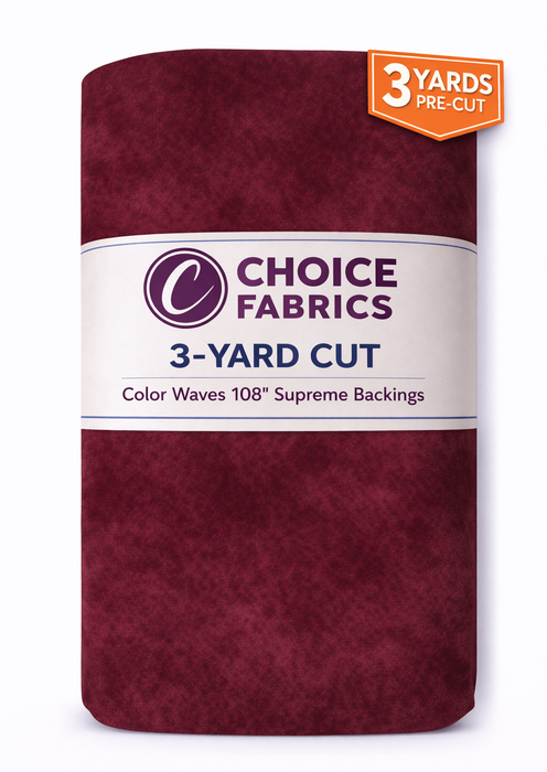 3-Yard Pack - Color Waves 108" Supreme Backings - Burgundy