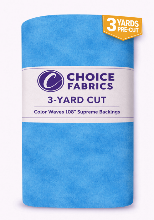 3-Yard Pack - Color Waves 108" Supreme Backings - Scuba Blue