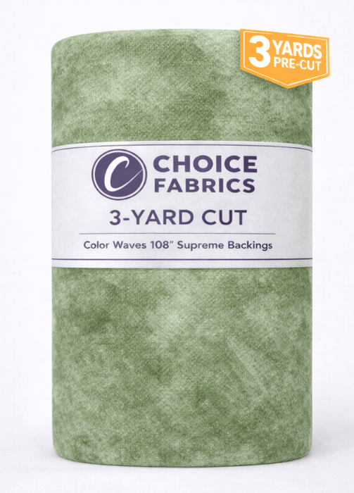 3-Yard Pack - Color Waves 108" Supreme Backings - Basil