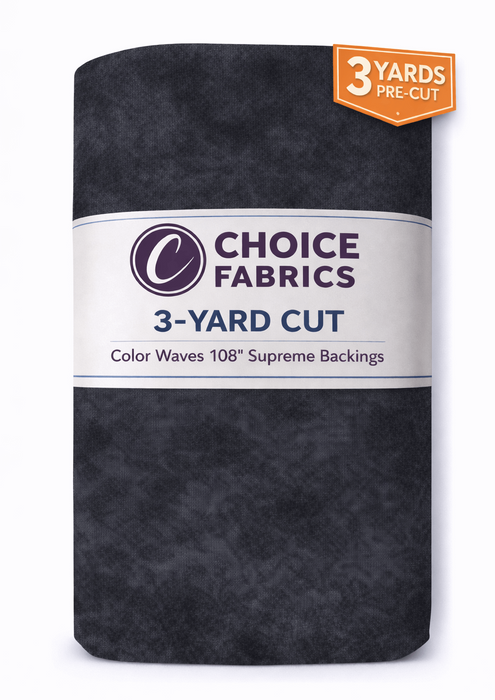 3-Yard Pack - Color Waves 108" Supreme Backings - Charcoal