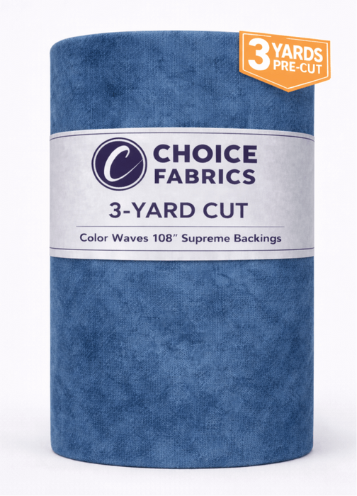 3-Yard Pack - Color Waves 108" Supreme Backings - Blue Jay