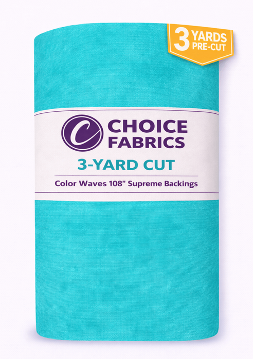 3-Yard Pack - Color Waves 108" Supreme Backings - Turquoise